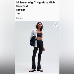 Lululemon High Rise Mini Flare Pant
